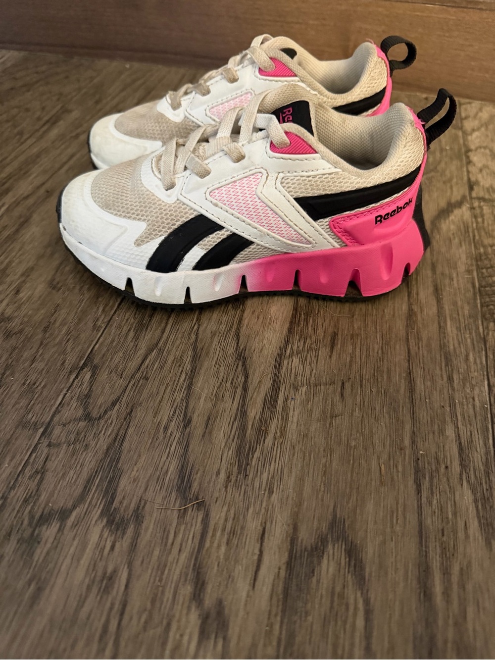 Reebok Kids Pink, White & Black Athletic Sneakers